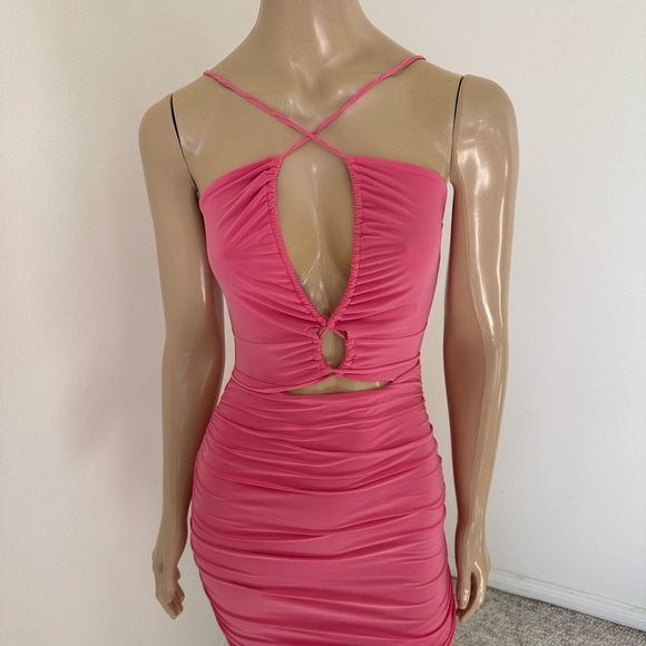 Light pink stretchy dress size S used - Picture 5 of 7
